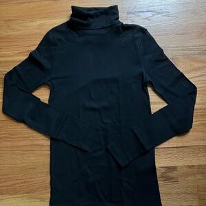 Petit Bateau black 100% cotton L/S mock/turtle neck women’s XS/16